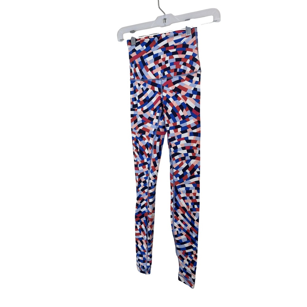 Lululemon Leggings Womens 2 Multicolor Geometric High Rise Ankle Yoga Pants